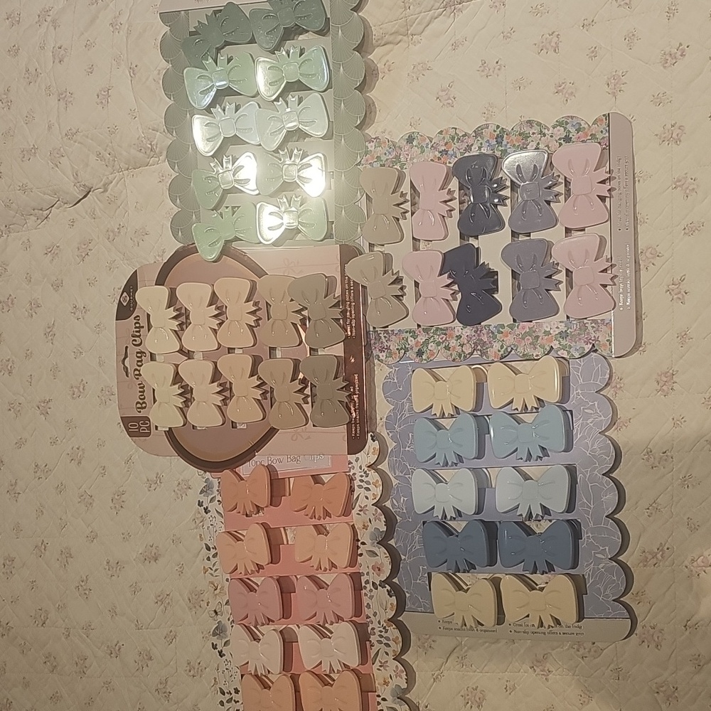10pc. Bow bag clips